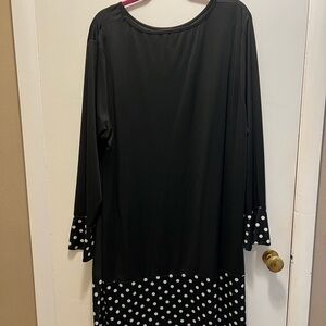 Black Polka Dot Long Sleeve Dress